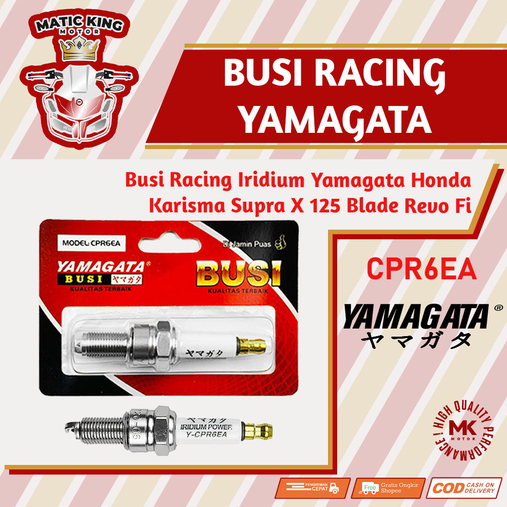 Busi racing Iridium Power Vario Beat Satria FU Nmax Mio Jupiter Z RXKing Spin Supra X KLX Yamagata