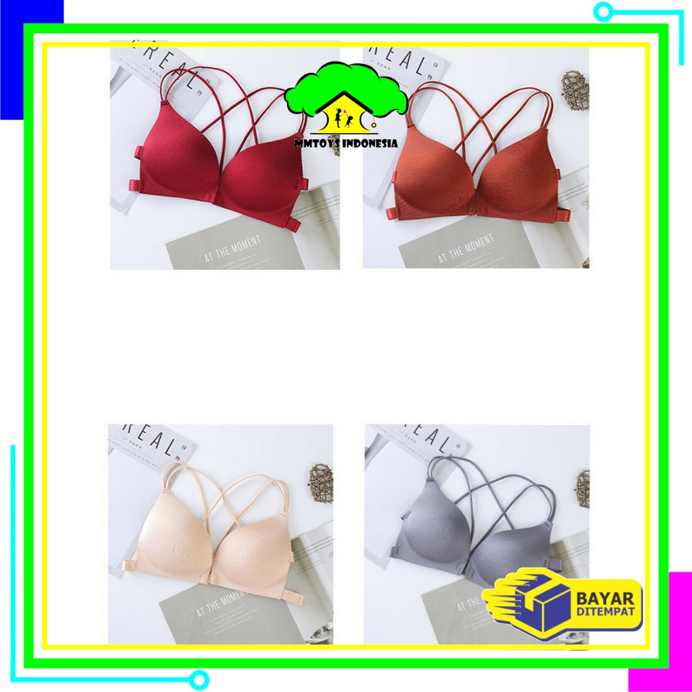 JT - TK008 Bra wanita Model Seamless Tanpa Kawat Kode 004 Seamless Gaya Korea untuk Wanita