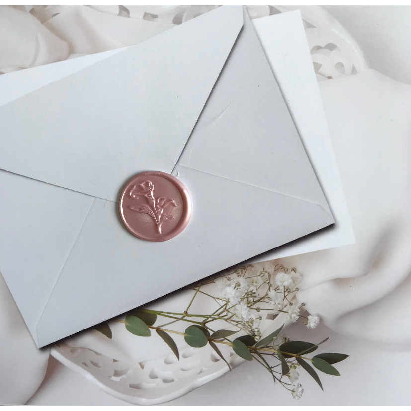 

(PRMHS) ANNE (Rose Pink) - 1 Pcs seal wax coin sticker siap pakai ready stock (Include double tape) / souvenir pernikahan / accesories / calligraphy / journaling / undangan / hampers