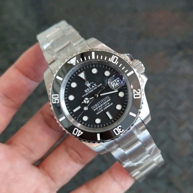 Jam tangan Mod RELAX Substitute RX Submariner Costum Automatic NH35A Original