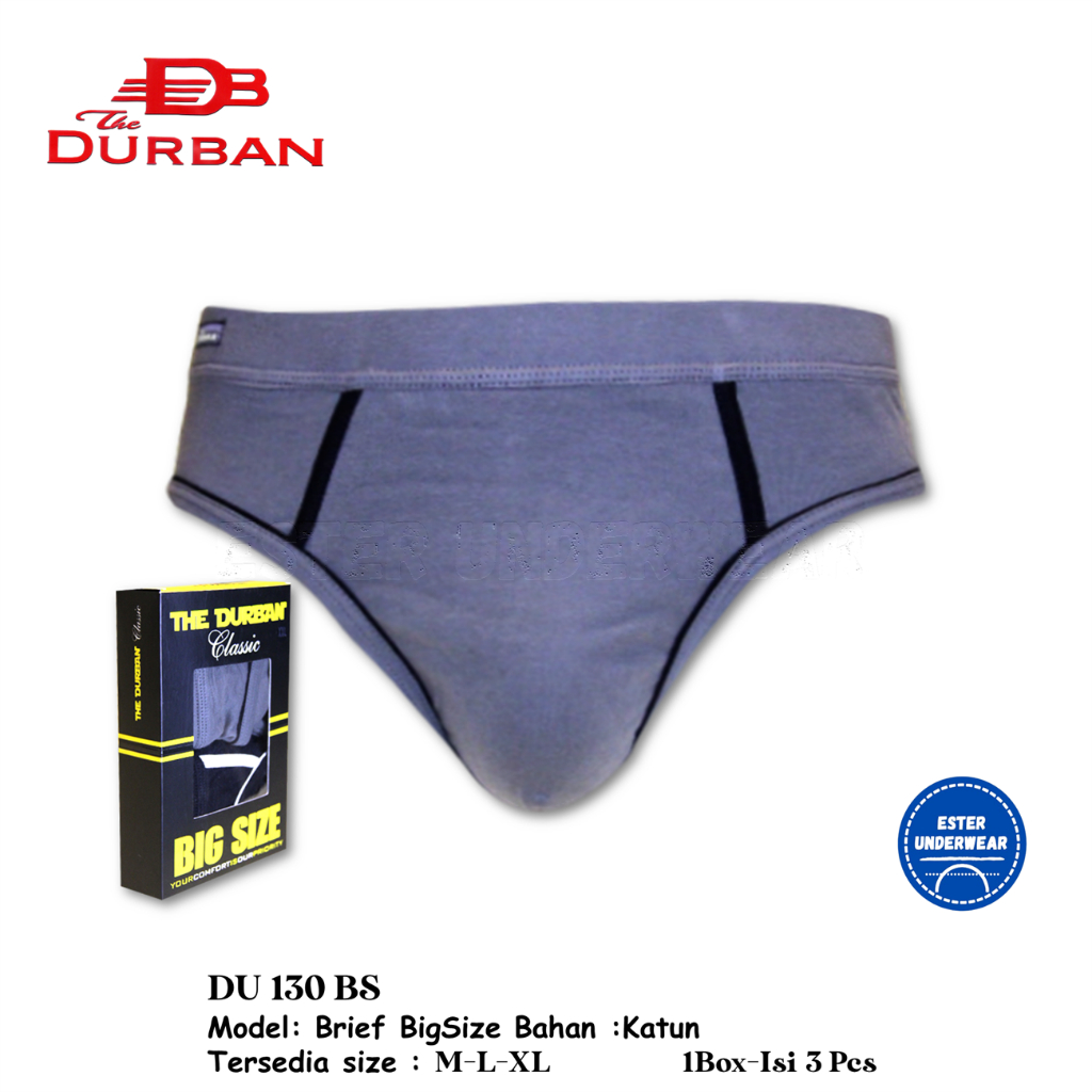 Celana Dalam Pria Big Size DURBAN Clasic DU 130BZ ISI 2Pcs