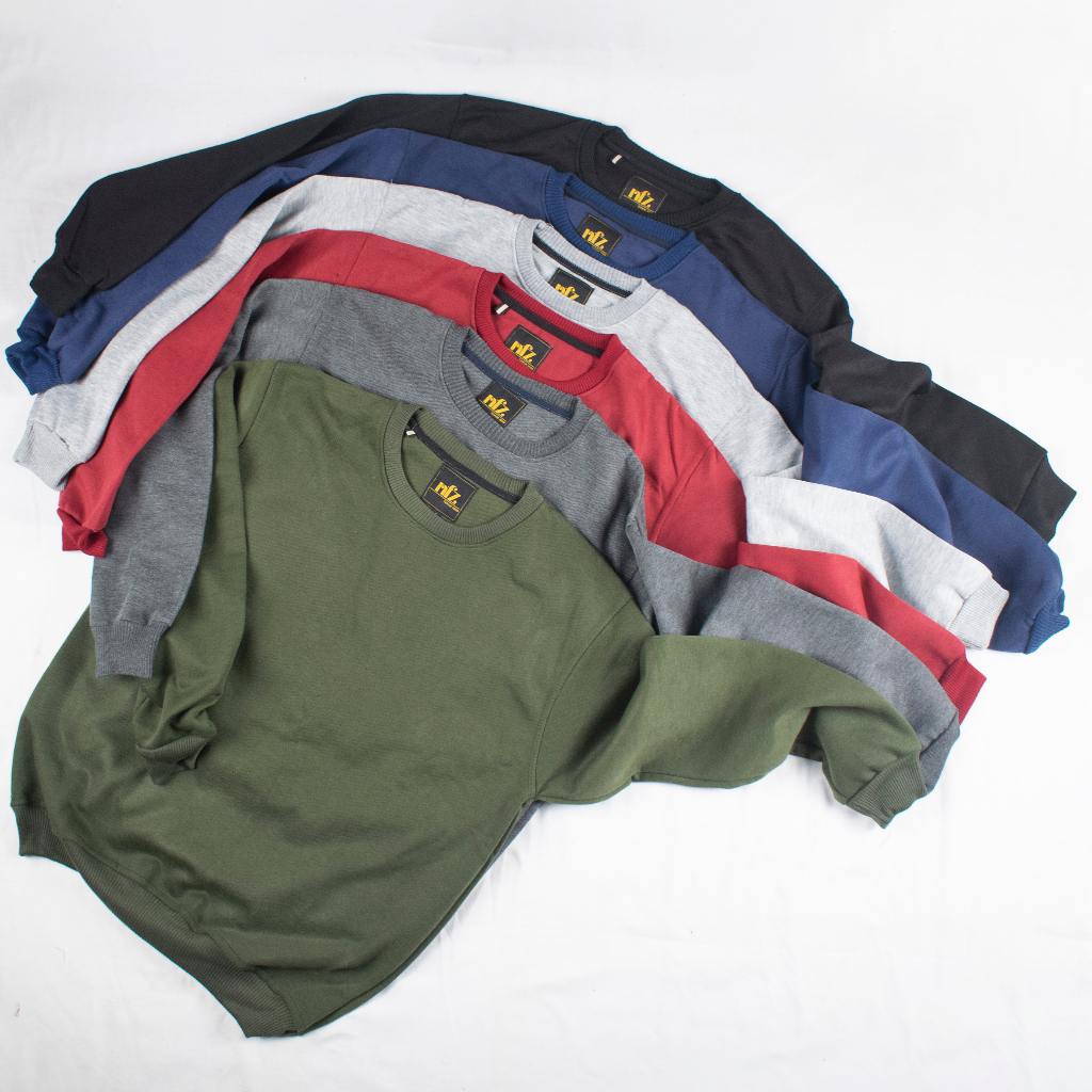 Sweater Crewncek Pria Dan Wanita Polos Termurah Grosir