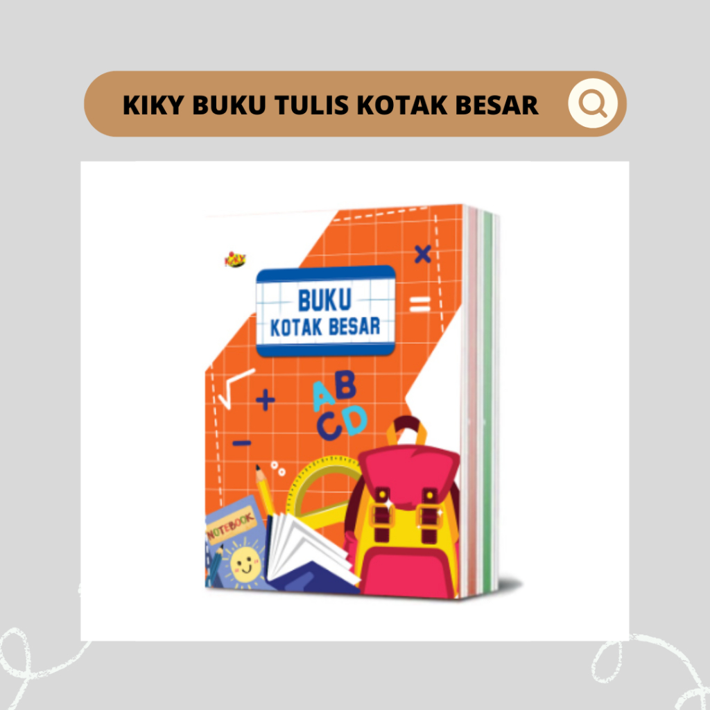 

KIKY BUKU TULIS KOTAK BESAR 36 LEMBAR | 1 PAK