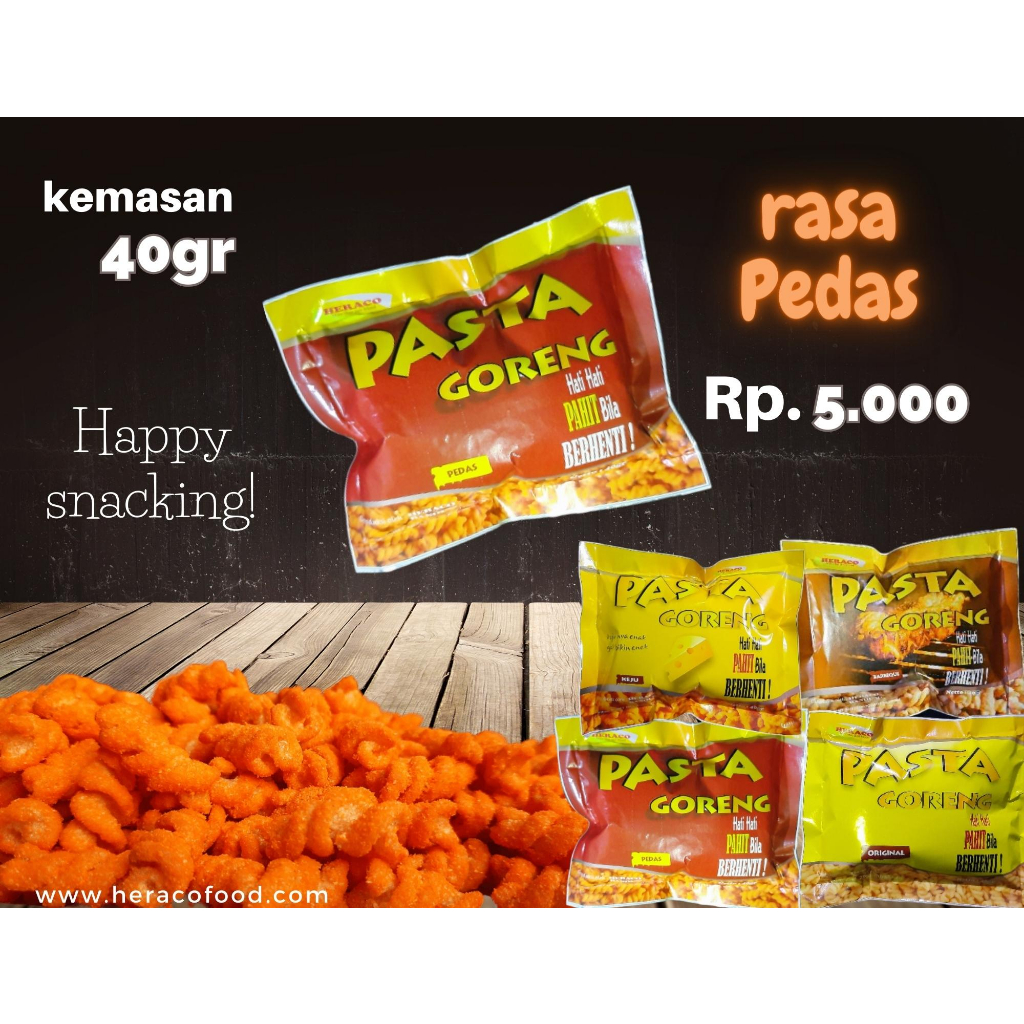 

Makaroni spiral rasa pedas heraco pasta goreng // makaroni kriuk // MAKRONI // snack gurih