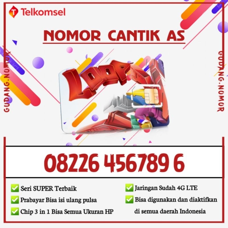 Nomor Cantik Telkomsel Simpati Loop 456789