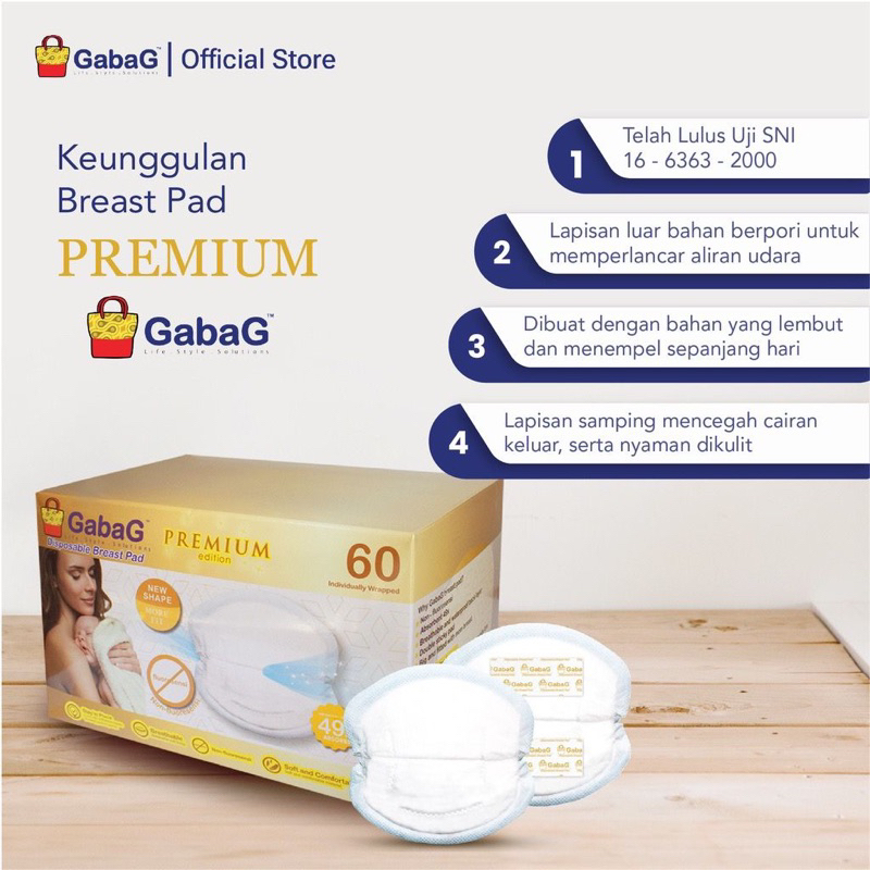 GABAG - Breastpad Classic - Breastpad Premium - Penyerap Asi