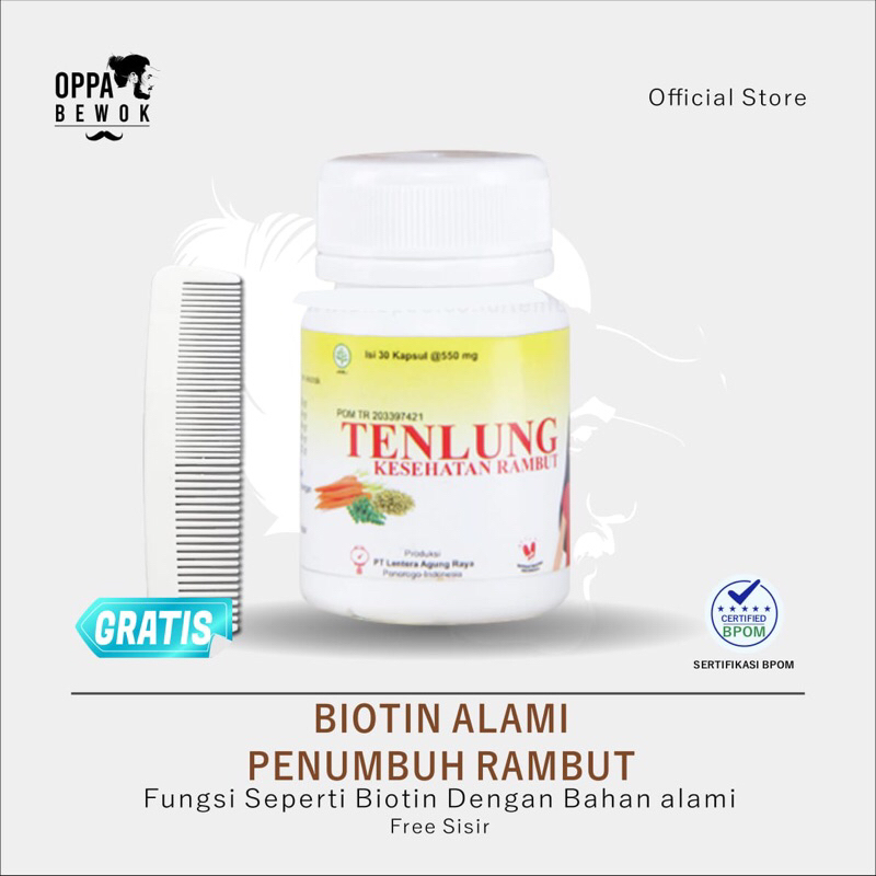 BIOTIN 7.500 Mcg PENUMBUH RAMBUT DAN BREWOK Jambang Alis Kumis