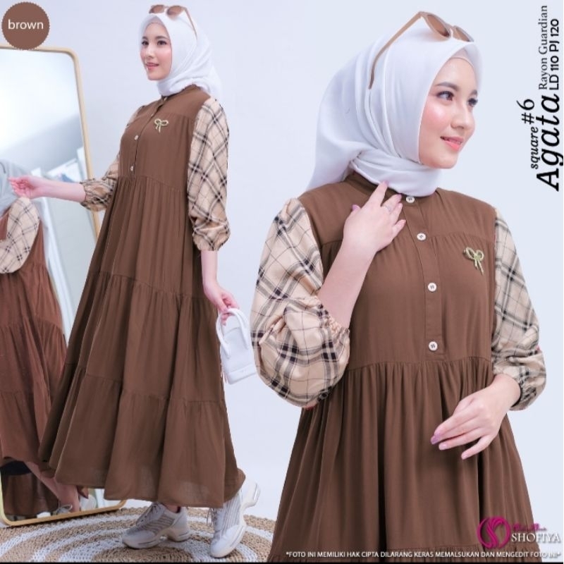 Baju Gamis Wanita Maxi Midi Dress Agata#6 Busui Shofiya