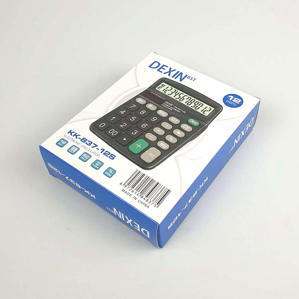 

DEXIN Kalkulator Elektronik 12 Digit - KK-837-12S - Black