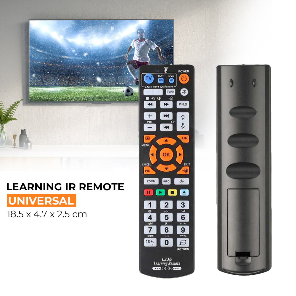 MP CHUNGHOP Universal Learning IR Remote - L336 - Black/Remot Remote Tv Tabung China 55L1 / 55L7 / 8