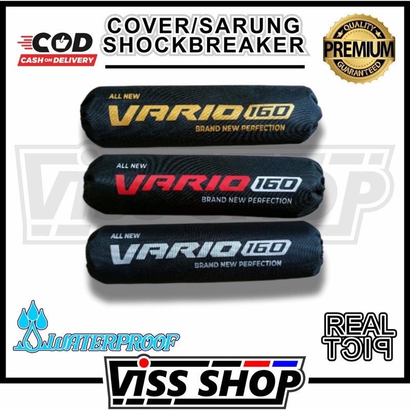 SARUNG PELINDUNG PENUTUP COVER SOKBREKER SHOCK BREAKER BELAKANG MOTOR HONDA VARIO 160 ANTI AIR