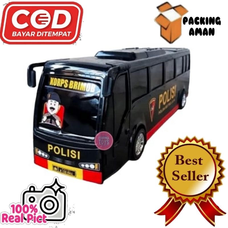 COD PROMO OCT5328 MAINAN ANAK BUS POLISI / MAINAN MOBIL POLISI / MAINAN MOBIL MOBILAN BESAR
