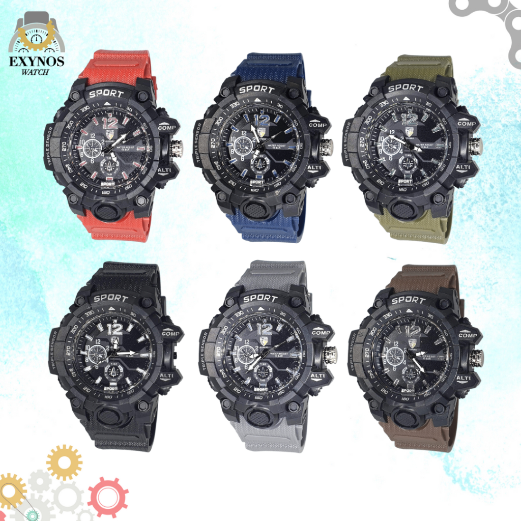 JAM TANGAN SPORT ANAK LEOPARD COWOK ANALOG ANGKA DIAMETER KECIL WATER RESIST