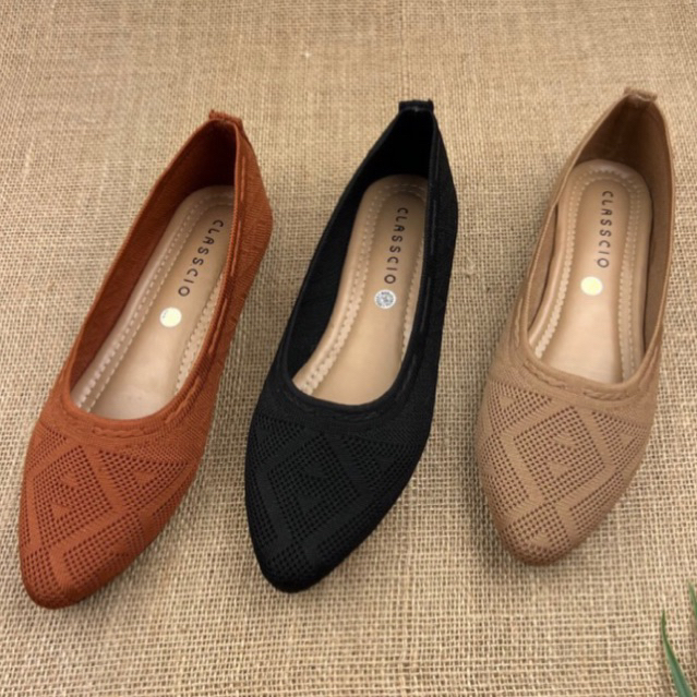 MARASYAFFA - SEPATU FLAT RAJUT WANITA BK04