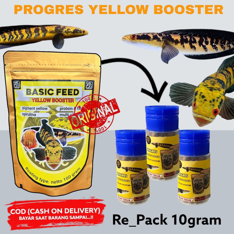 repack 10gr pelet ikan channa maru yellow sentarum | makanan ikan | pakan ikan | channa maru yellow 