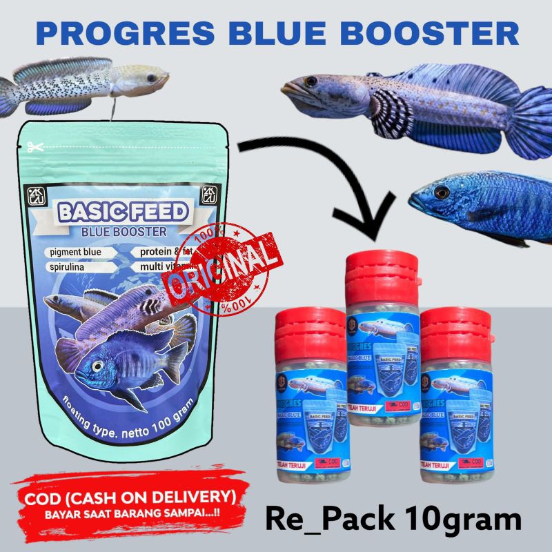 Repack 13gr pelet premium channa blue pulchra | blue orna | blue orcha | andrao