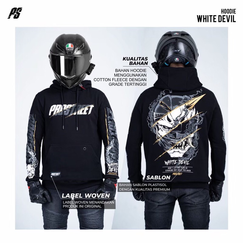 Prostreet White Devil Hoodie Panjang