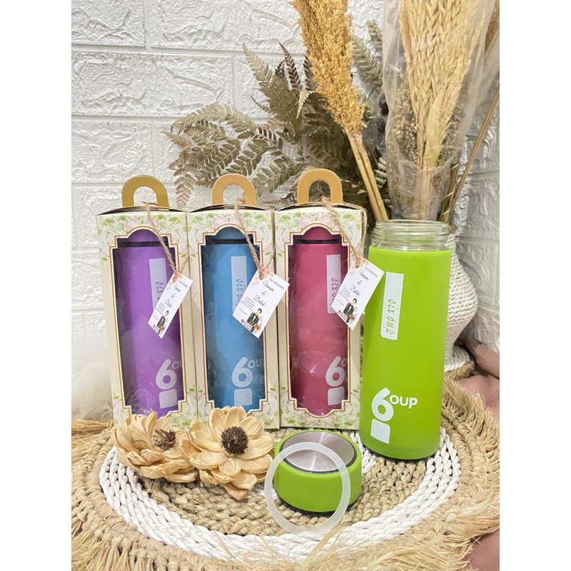 souvenir tumbler 6oup / souvenir pernikahan tumbler / tumbler unik / souvenir tumbler kaca / tumbler