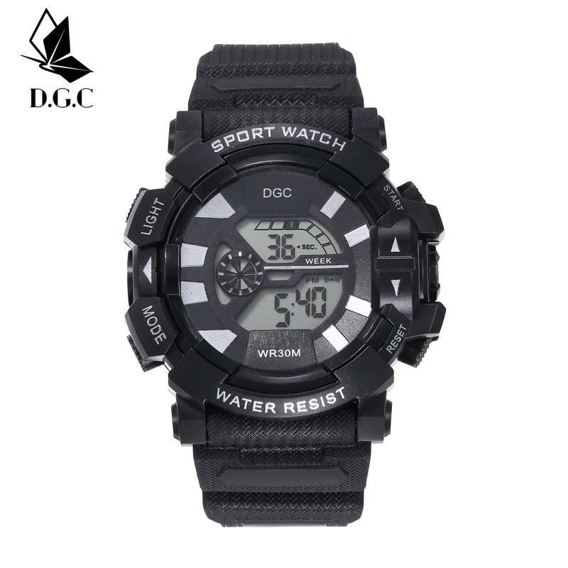 COD Jam Tangan Sport New Rubber Merah Black Time [Cod] Free Pria Digital Fashion Import M197