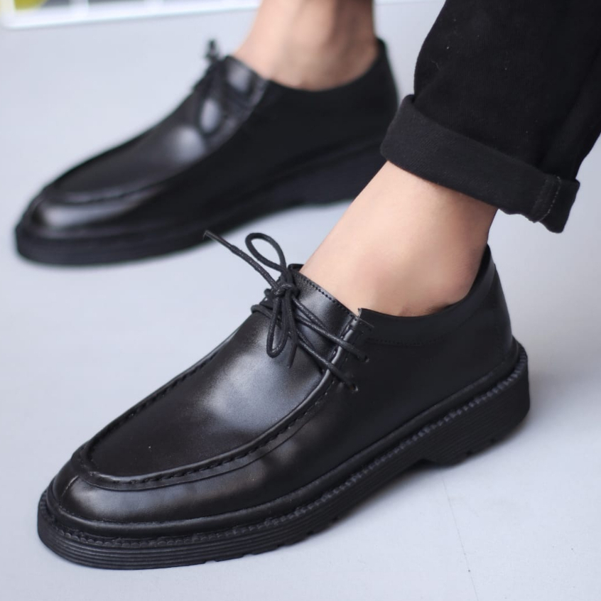 ABRHM Sepatu Formal Docmart Hitam Pantofel Kerja Pria