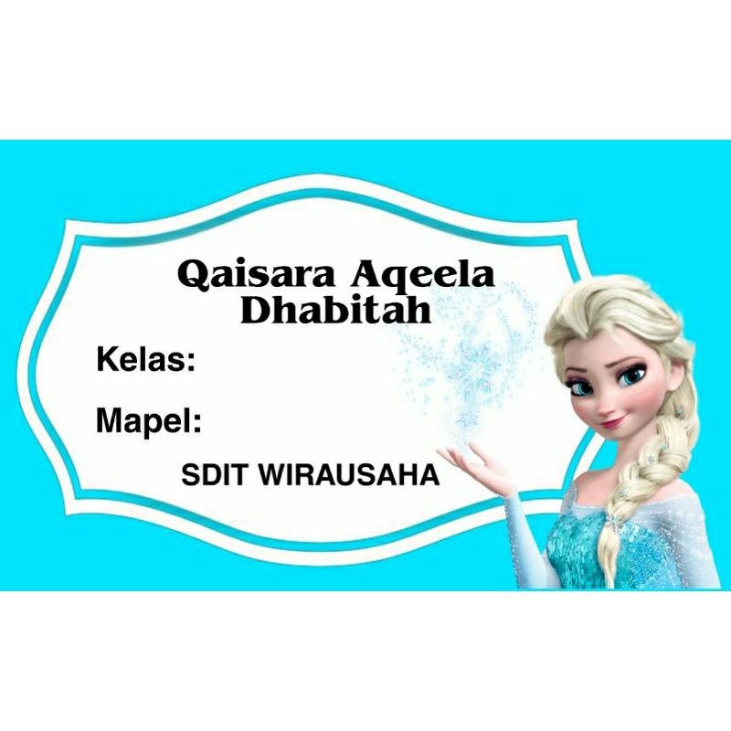 

(ISI 50 PCS) STICKER BUKU SEKOLAH MOTIF FROZEN