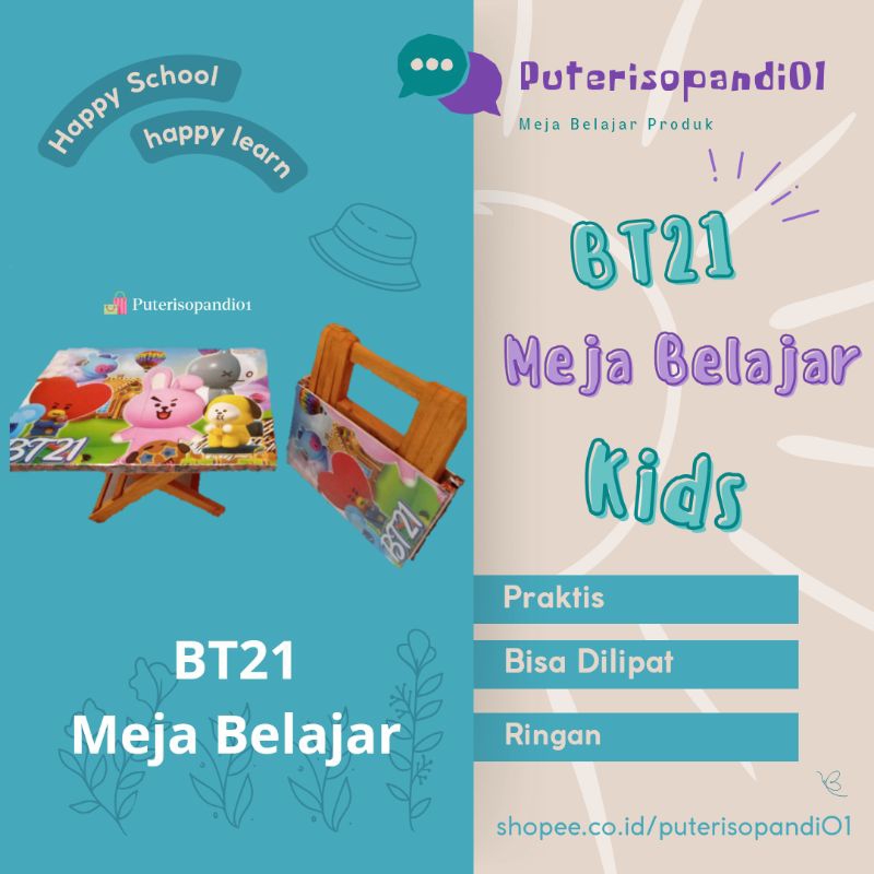 MEJA LIPAT/MEJA BELAJAR ANAK/MEJA MURAH BT21 ANAK/MEJA LIPAT BELAJAR ANAK MURAH BRKUALITAS BISA COD