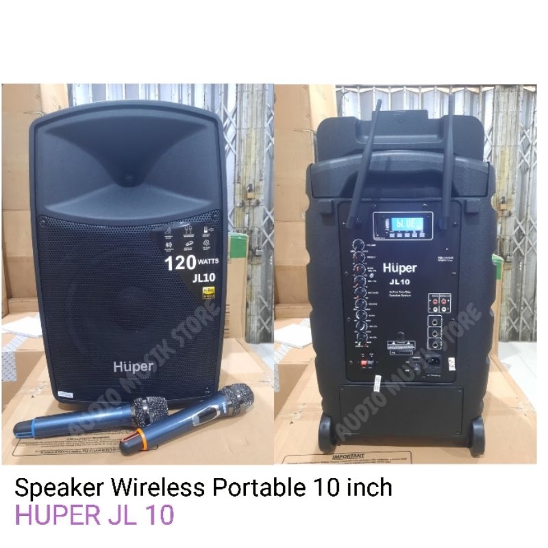 SPEAKER PORTABLE WIRELESS 10 INCH HUPER JL 10/HUPER JL10/SPEAKER PORTABLE HUPER JL10
