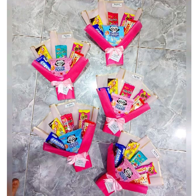 Buket snack pink