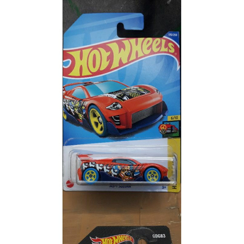 MS-T Suzuka Orange Lis gambar Robot Pelak Kuning Hot Wheels Ori