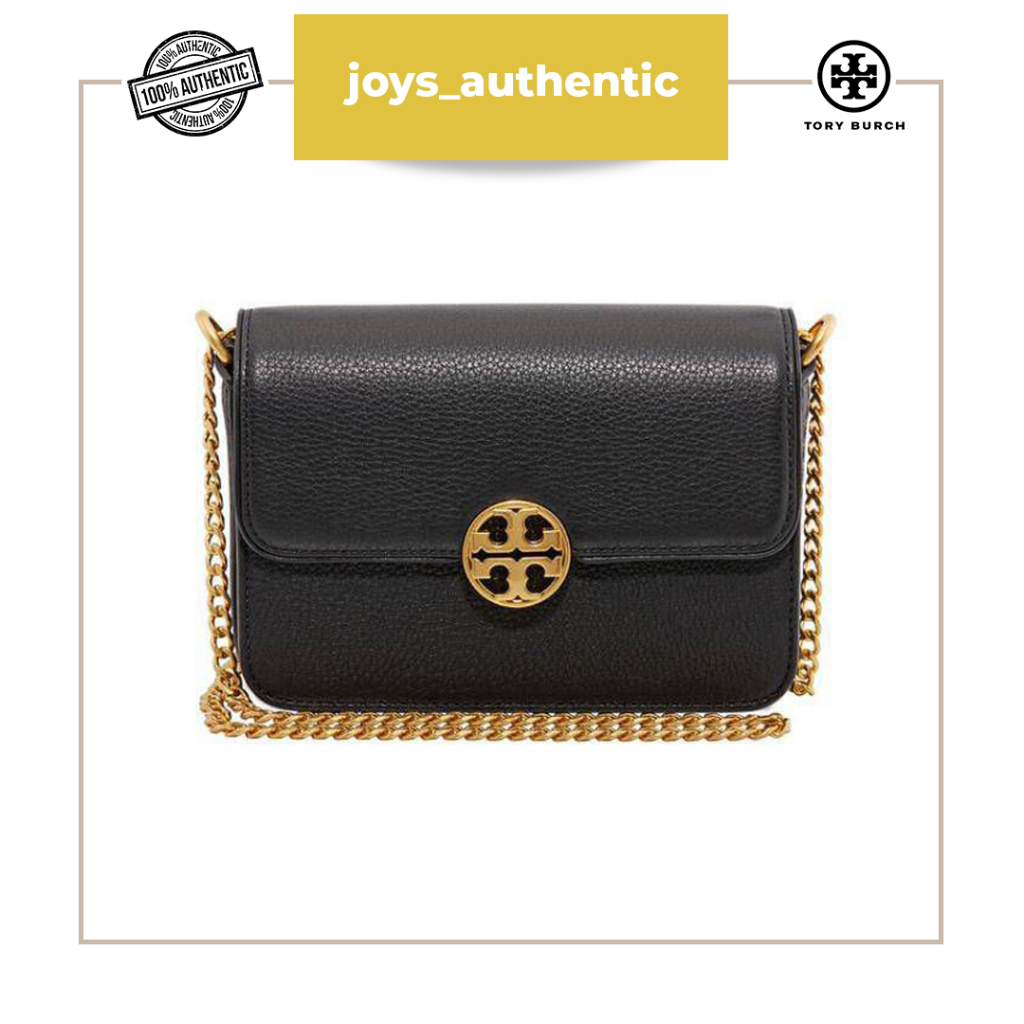 Tas wanita TB Tory burch chelsea mini chain linked crossbody woman black woman bag authentic origina