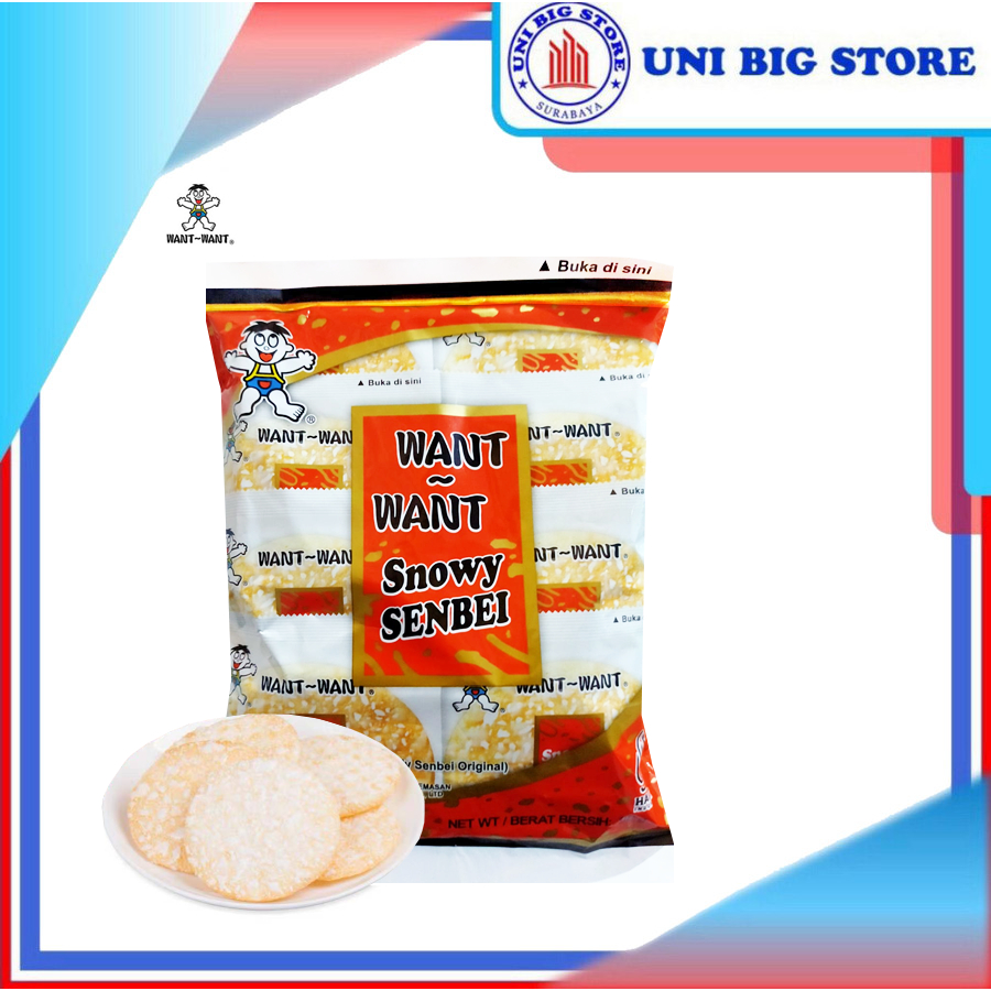 

Want Want Snowy Shelly Senbei 96 gr Krekers Beras Original