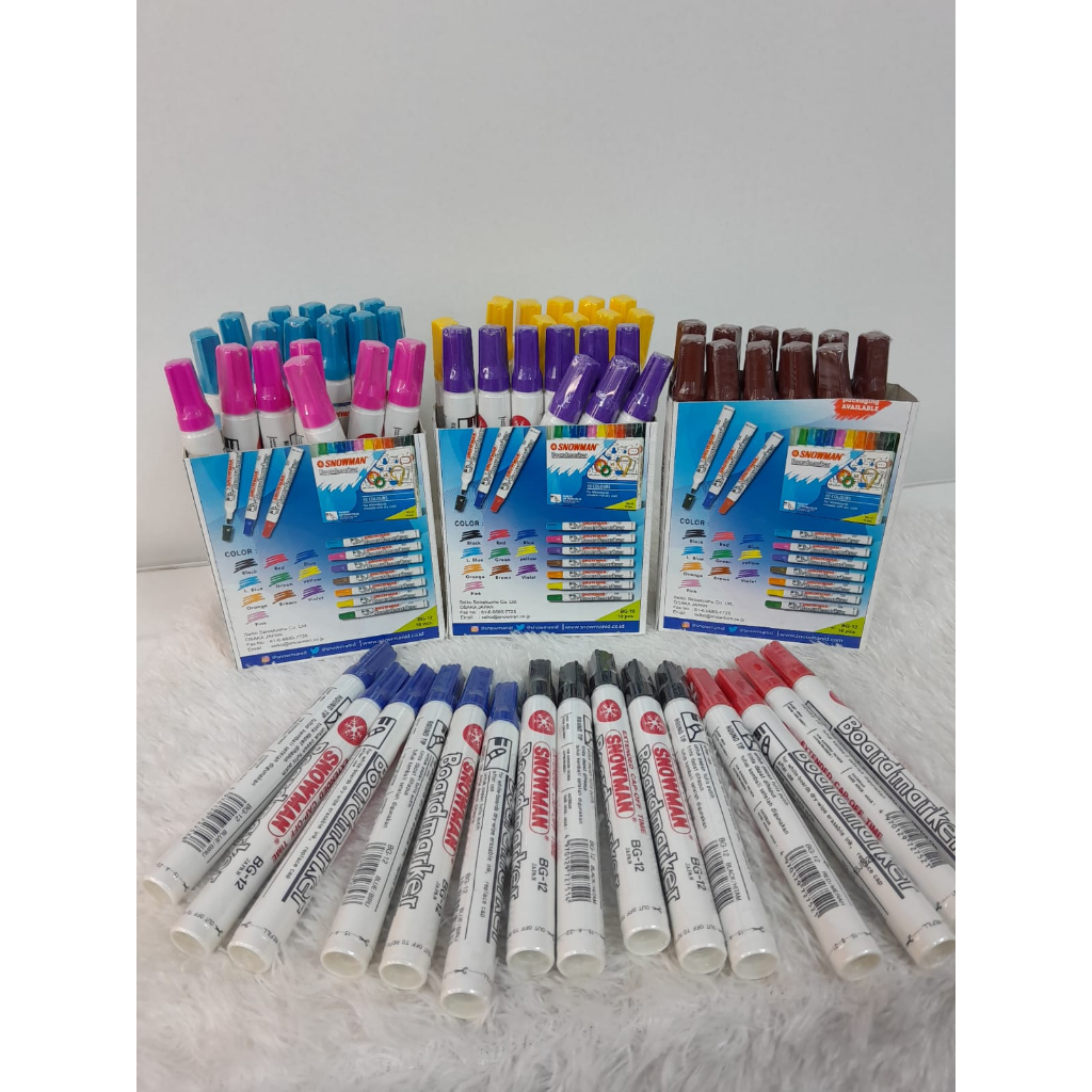 

12 pcs Spidol White Board Snowman BG-12