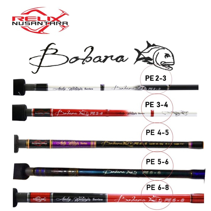 Joran Bobara Relix Nusantara PE 2-3, PE 3-4, PE 4-5, PE 5-6, PE 6-8