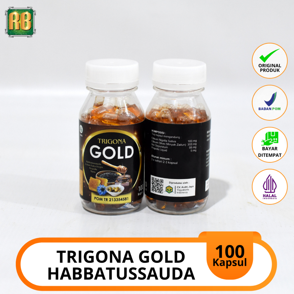Habbatussauda Extra Propolis Plus Zaitun Trigona Gold Madu Herbal 100 Kapsul Habbatusauda Oil Minyak