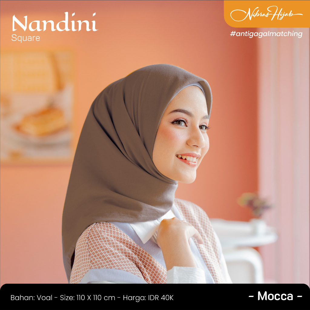 KERUDUNG SEGI EMPAT / JILBAB SEGI EMPAT / JILBAB PARIS PREMIUM NANDINI BY NIBRAS