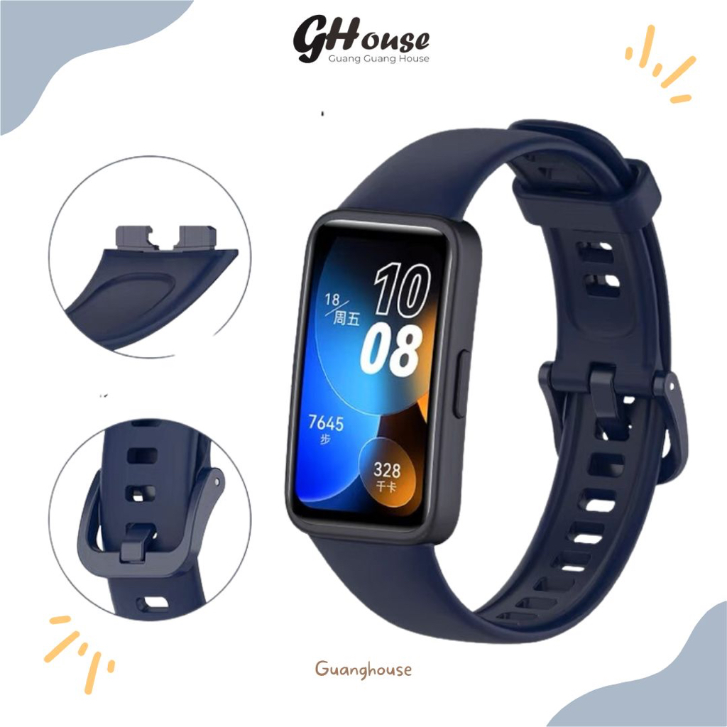 Strap Huawei Band 8 Motif Silikon Tali Pengganti Huawei Band 8 Silicone Printing Karakter Motif
