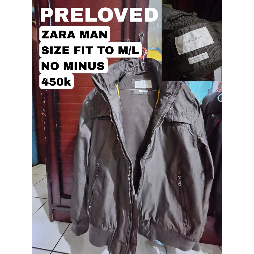 Preloved Prelove Jaket Cowo Zara Man