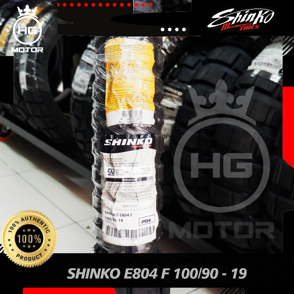 BAN SHINKO BIGBLOCK E804 100/90 RING 19 BAN DUAL PURPOSE TUBETYPE