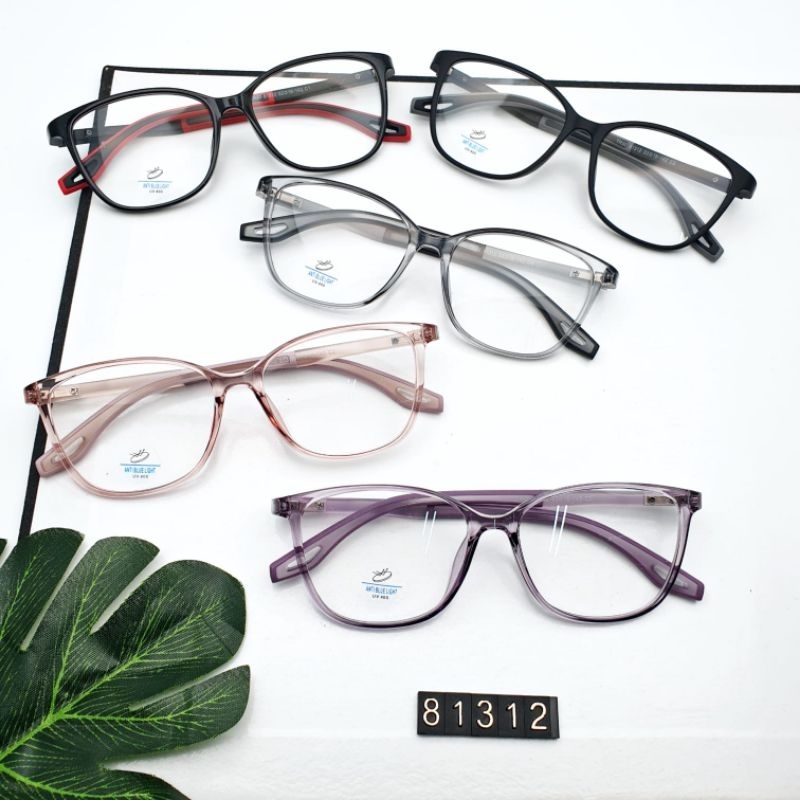 Nnkacamata Frame oval plastik pria wanita 81312
