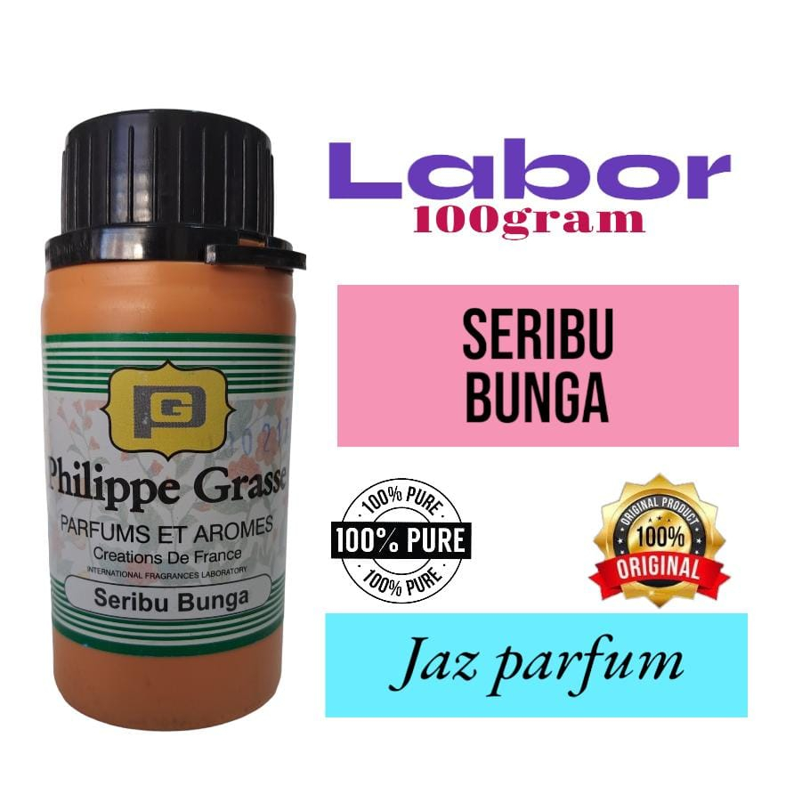 (100 GRAM) 1000 BUNGA 100 GRAM BY LABOR. BIBIT PARFUM SERIBU BUNGA PARFUM MURNI SEGEL