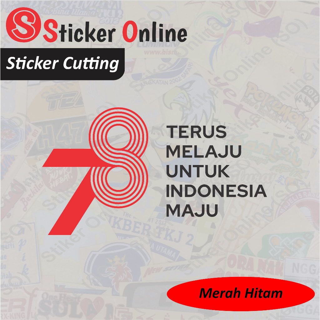 Stiker Logo HUT RI 78 | Sticker Cutting Logo HUT RI Ke-78