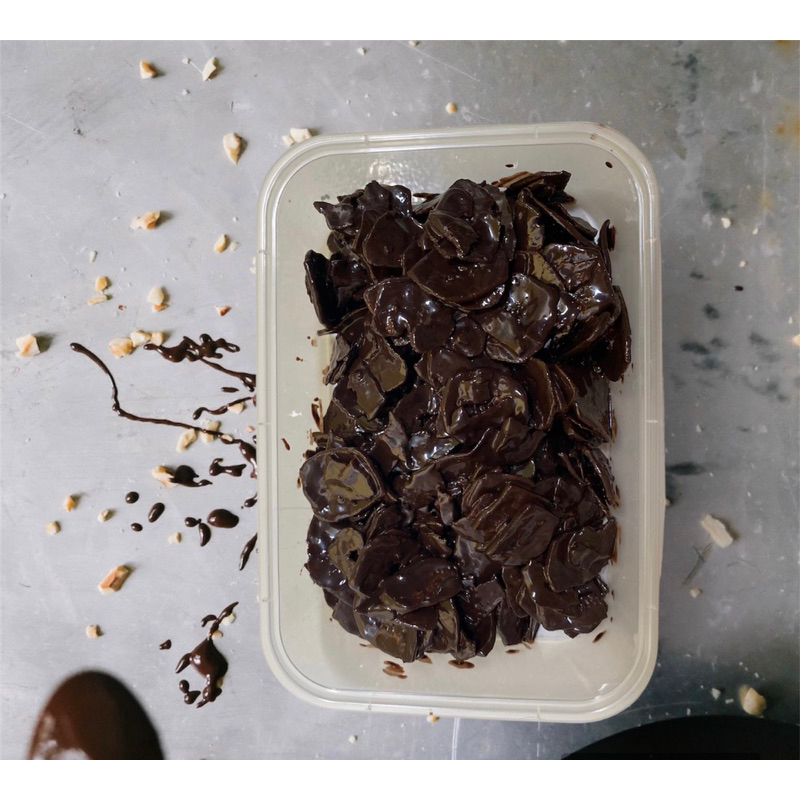 

Keripik pisang lumer coklat