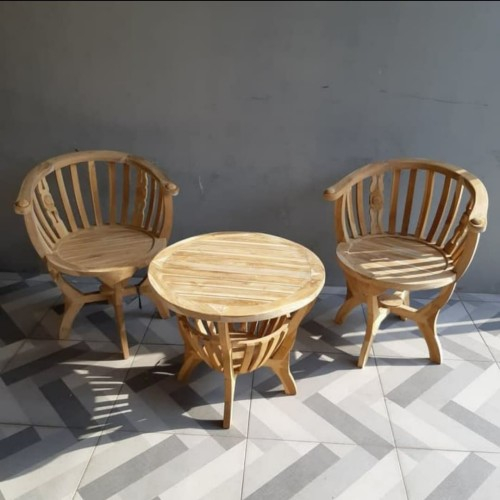 set kursi teras lenong, 2 kursi 1 meja