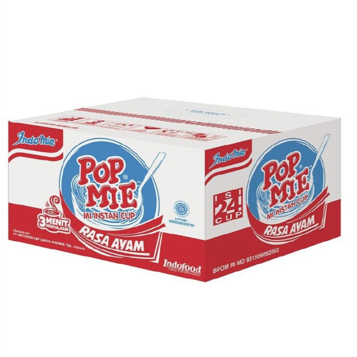 

indomie popmie ayam bawang 75gr Dus