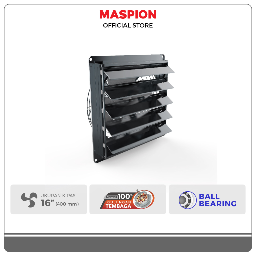 Maspion Ventilating Exhaust Fan Kipas Ventilasi 16 Inch MV-3400 NEX