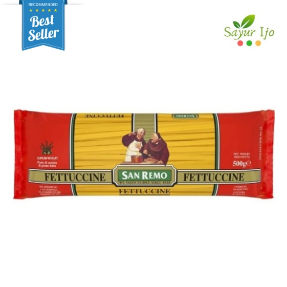 

San Remo Fettuccine 500 Gram / Pack Pasta Fettucine Noodle Instant