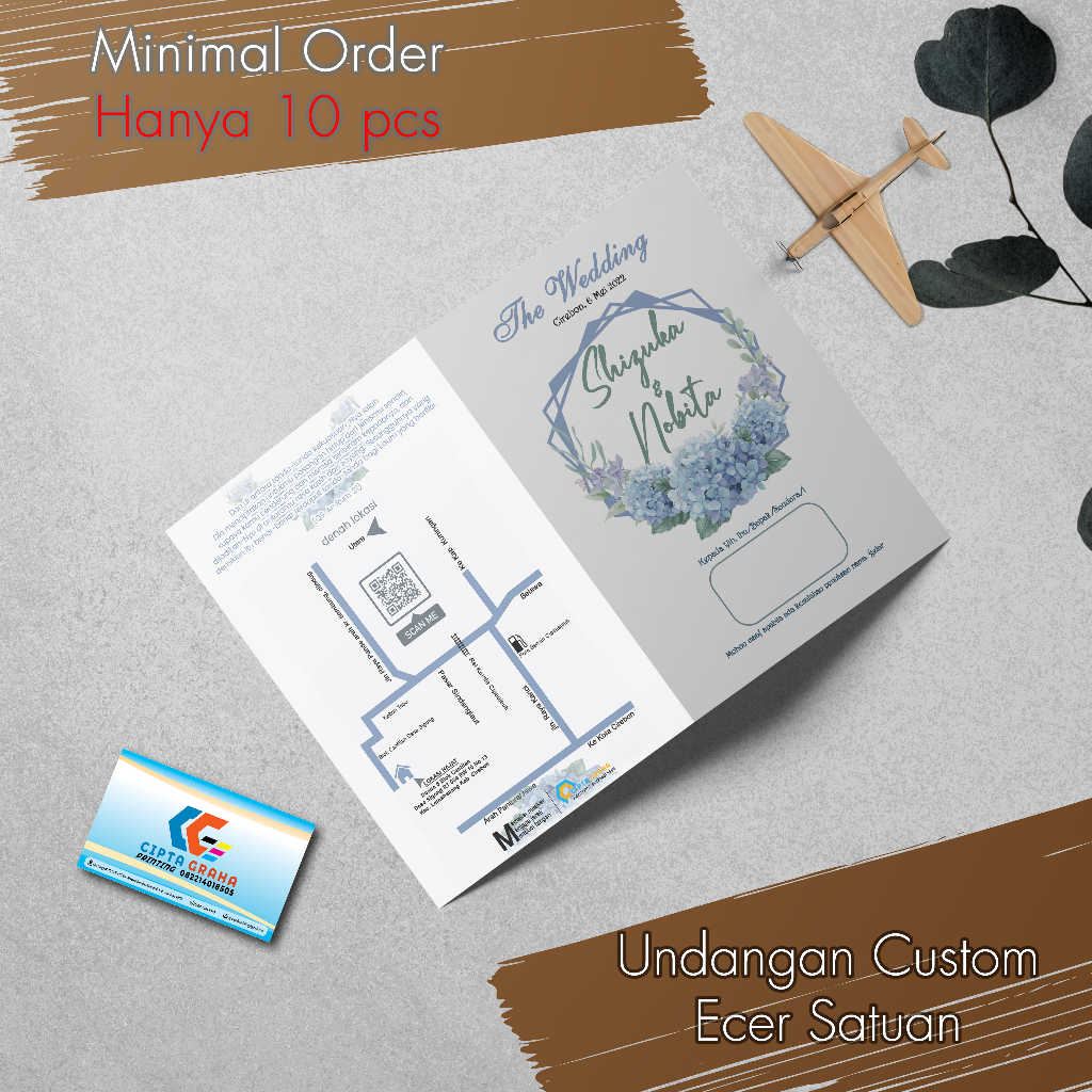 Undangan pernikahan custom minimal order 10 pcs Seri FL 11-15