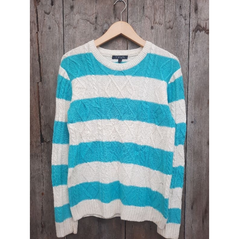 knitwear cable topten sweater rajut size M