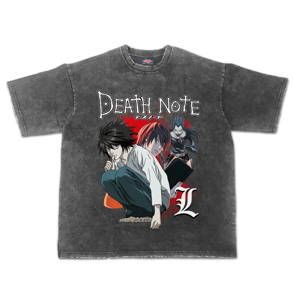 Kaos Death Note Anime Oversize Stone Wash