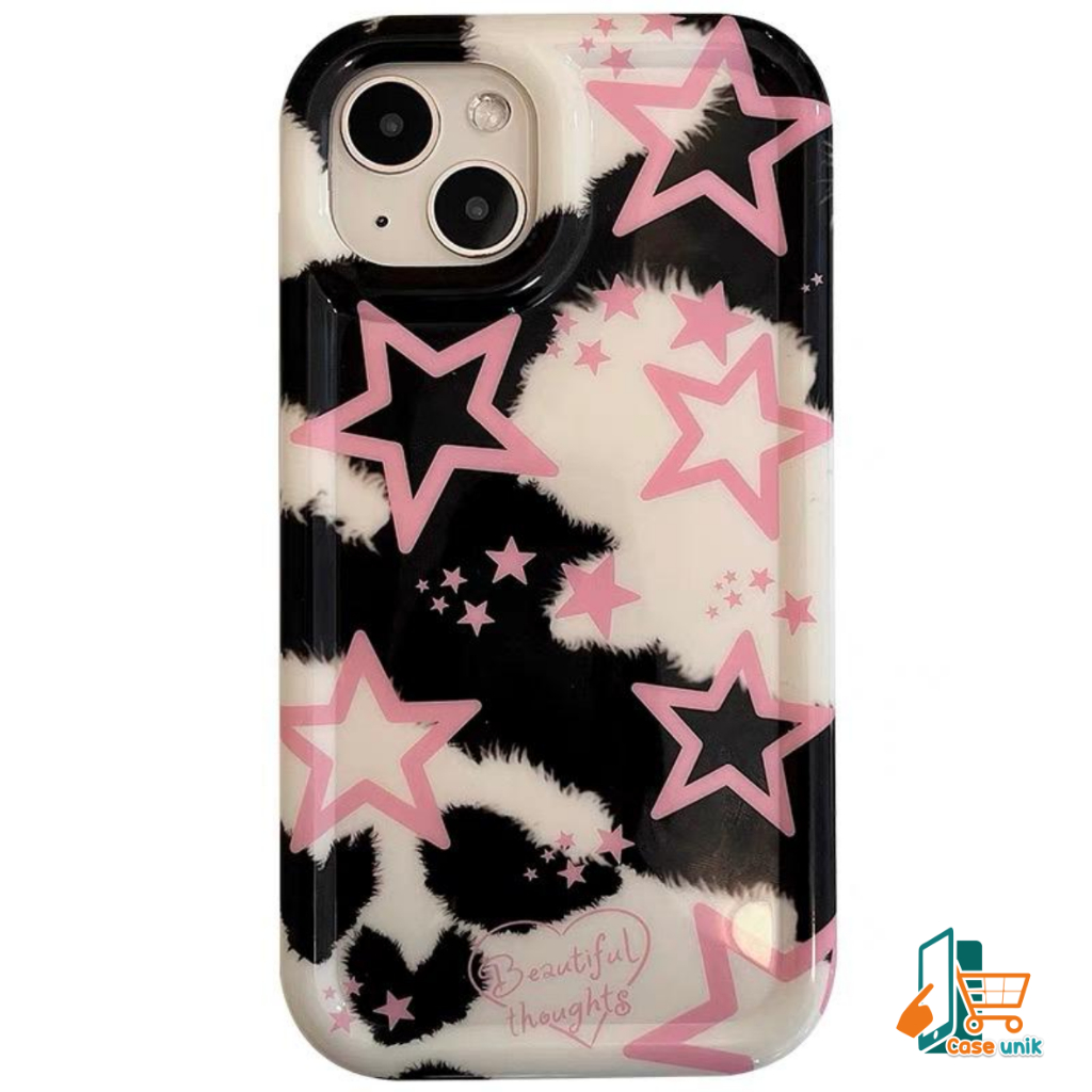 SS836 SOFTCASE SILIKON BINTANG HITAM FOR OPPO A3X A3S A3 NFC A5 PRO A1K A5S A7 A12 F9 A11K A15 A15S 